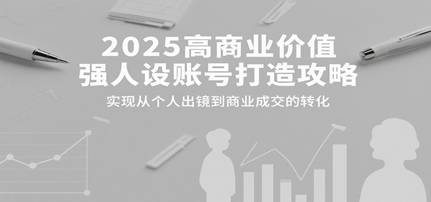 图片[1]-2025高商业价值强人设账号打造攻略，实现从个人出镜到商业成交的转化