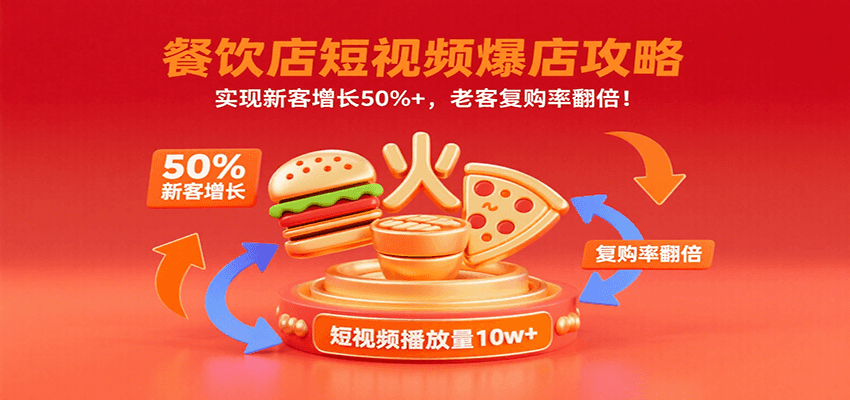 图片[1]-餐饮店短视频爆店攻略：实现新客增长50%+，老客复购率翻倍！