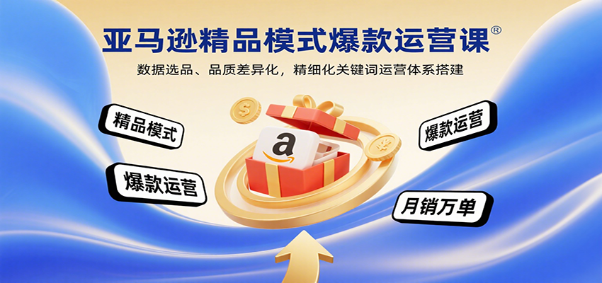 图片[1]-亚马逊精品模式爆款运营课：数据选品、品质差异化，精细化关键词运营体系搭建