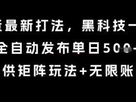 8月带货最新打法,黑科技一键搬运,全自动发布单日5张+,提供矩阵玩法+无限账号【揭秘】