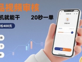 随时随地做!商品视频审核,有手机就能干,20 秒一单,单日轻松 4张+【揭秘】