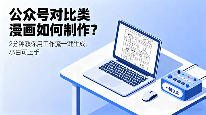 (16059期)公众号对比类漫画如何制作?2分钟教你用工作流一键生成,小白可上手