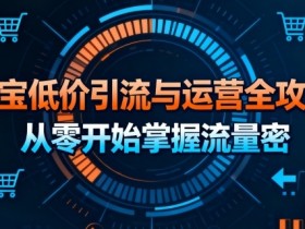 淘宝低价引流与运营全攻略,从零开始掌握流量密码