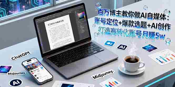 (16131期)百万博主教你做AI自媒体:账号定位+爆款选题+AI创作 打造高转化账号月赚5w