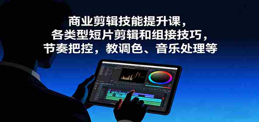 图片[1]-商业剪辑技能提升课，各类型短片剪辑和组接技巧，节奏把控，教调色、音乐处理等
