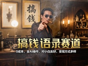 搞钱语录赛道,0成本,全AI操作,对小白友好,变现方式多样