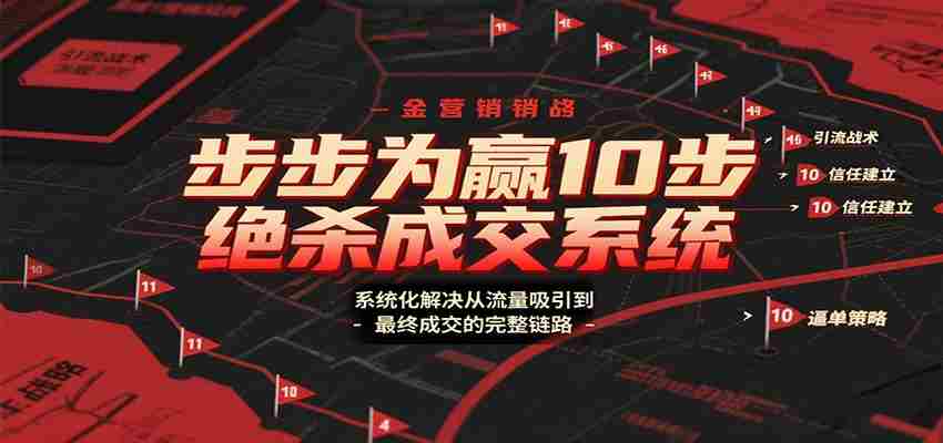 图片[1]-步步为赢10步绝杀成交系统，系统化解决从流量吸引到最终成交的完整链路