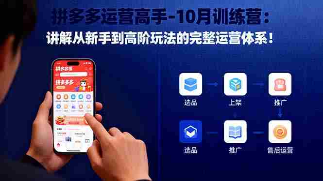 (16448期)拼多多运营高手-10月训练营:讲解从新手到高阶玩法的完整运营体系!