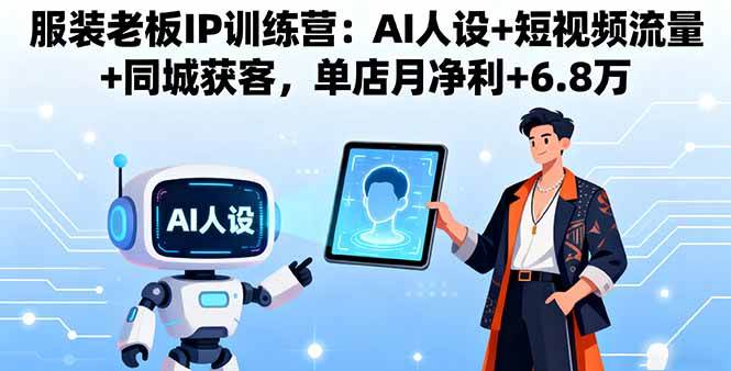 服装老板IP训练营：AI人设+短视频流量+同城获客，单店月净利+6.8万 -1