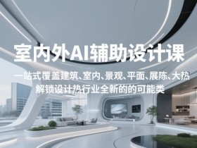 室内外AI设计课,一站式覆盖建筑、室内、景观、平面、展陈五大热门品类,解锁设计行业的全新可能