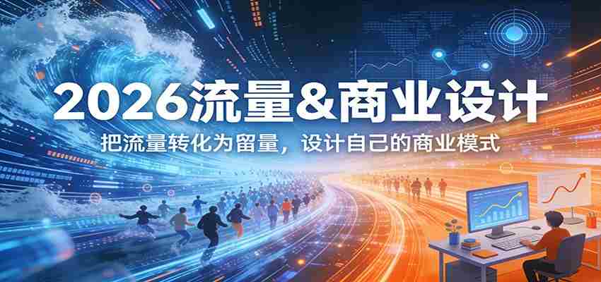 2026流量&商业设计，把流量转化为留量，设计自己的商业模式