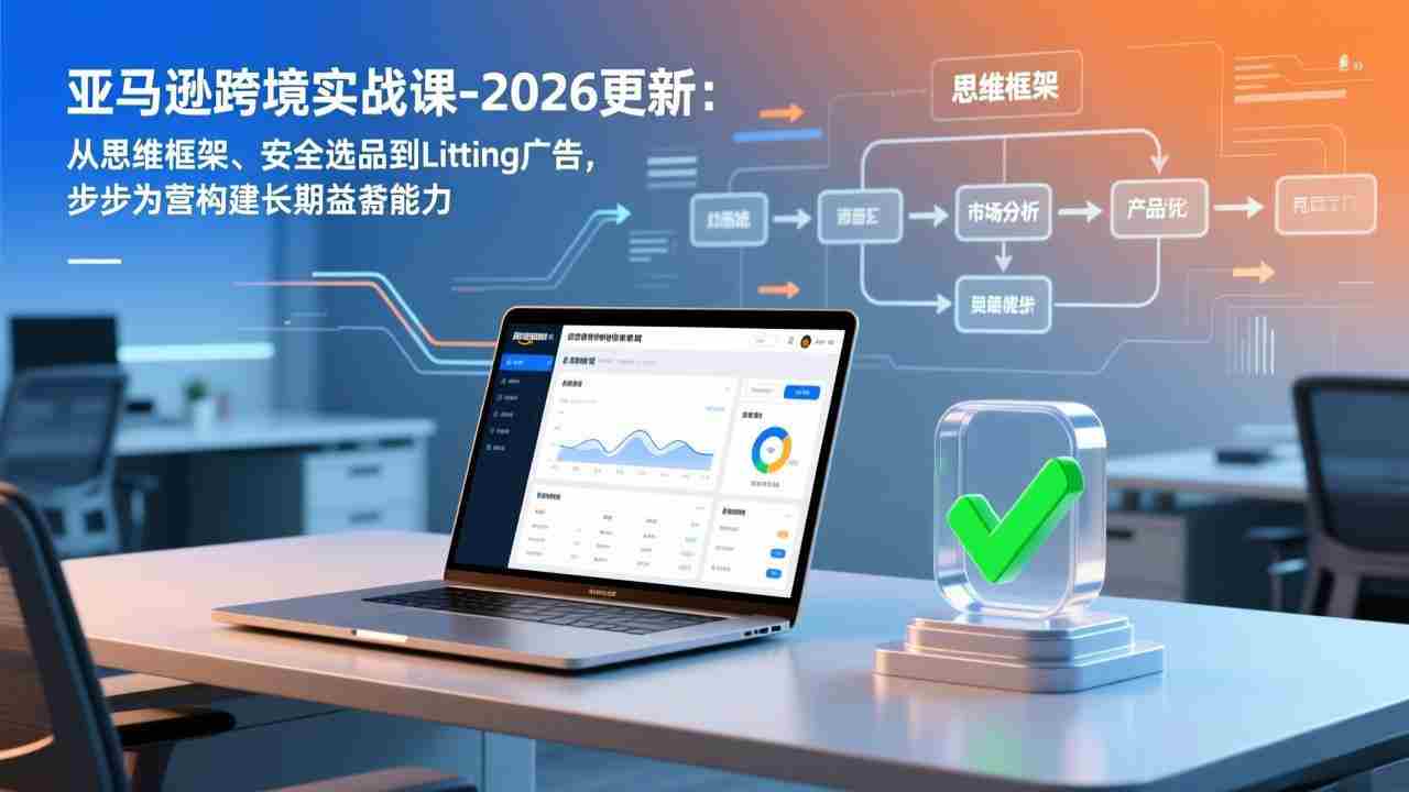 (17269期)亚马逊跨境实战课-2026更新:从思维框架、安全选品到Listing广告,步步为营构建长期盈利能力