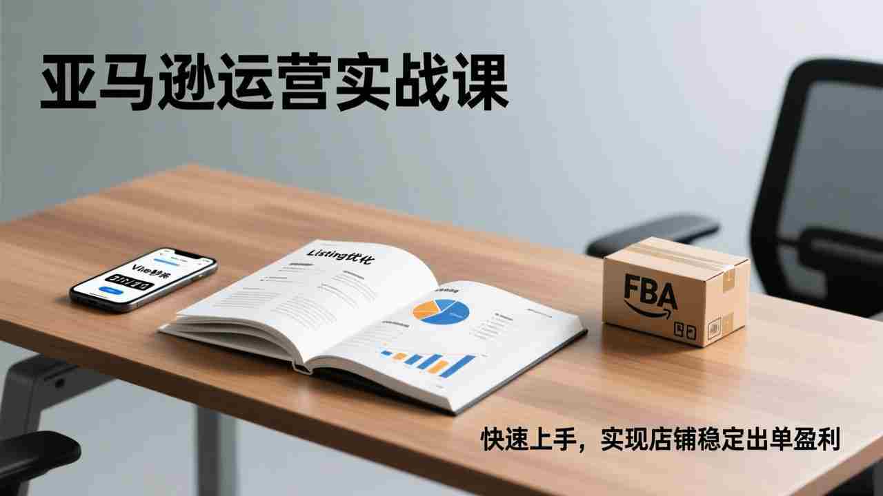 (17287期)亚马逊运营实战课,Listing优化、Vine秒杀、FBA发货,快速上手,实现店铺稳定出单盈利