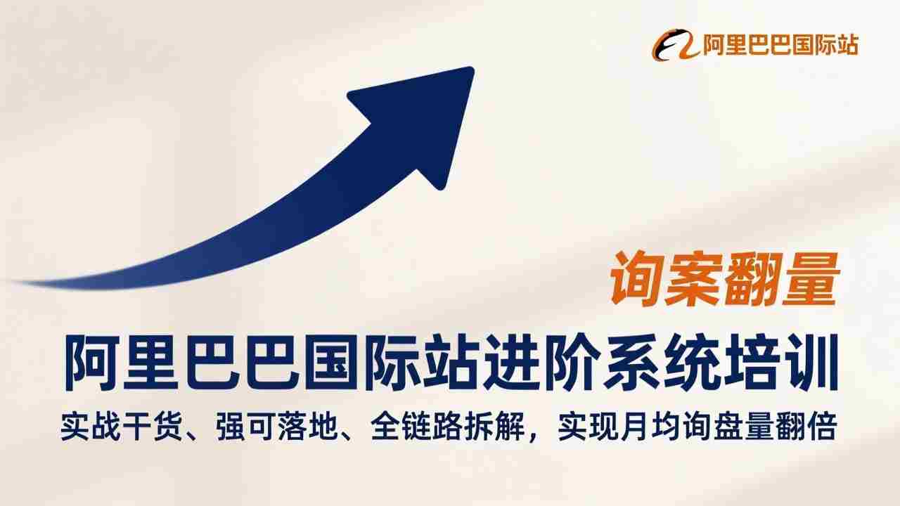 (17335期)阿里巴巴国际站进阶系统培训,实战干货、强可落地、全链路拆解,实现月均询盘量翻倍