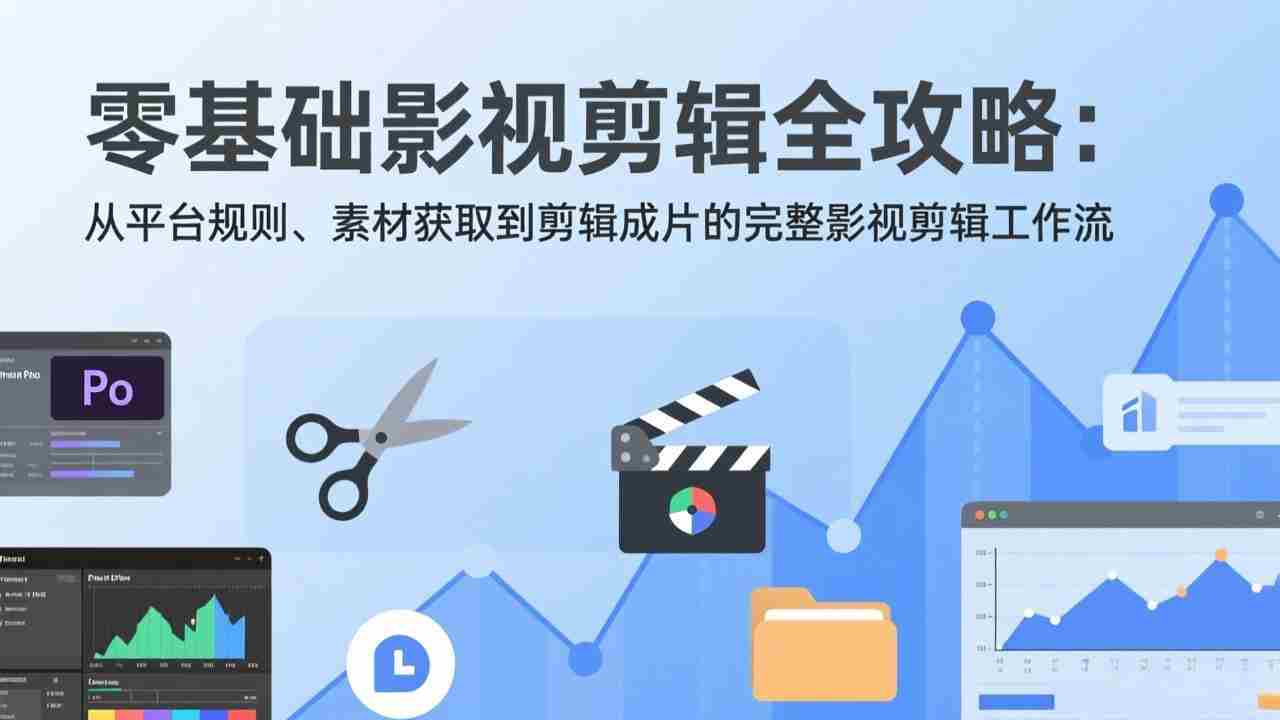 (17336期)零基础影视剪辑全攻略:从平台规则、素材获取到剪辑成片的完整影视剪辑工作流