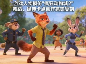 游戏人物模仿“疯狂动物城2”舞蹈,经典卡点动作完美复刻