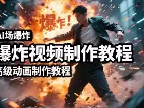 AI场景爆炸视频制作教程,利用人物实拍视频制作出高级的动画特效