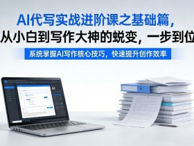 AI代写实战进阶课之基础篇,从小白到写作大神的蜕变,一步到位【揭秘】