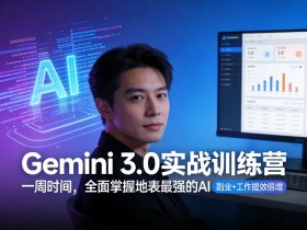 Gemini 3.0实战训练营,一周时间,全面掌握地表最强的AI,副业+工作提效倍增