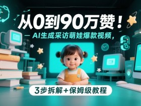 从0到90万赞:AI生成采访萌娃爆款视频,3步拆解+保姆级教程
