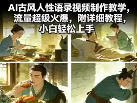 AI古风人性语录视频制作教学,流量超级火爆,附详细教程,小白轻松上手