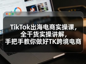TikTok出海电商实操课,全干货实操讲解,手把手教你做好TK跨境电商