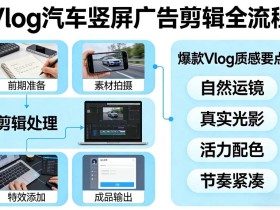 Vlog感觉汽车竖屏广告剪辑脚本全流程,拿捏爆款Vlog质感