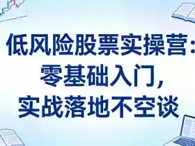 低风险股票实操营:零基础入门,实战落地不空谈