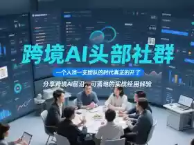 跨境AI头部社群,一个人顶一支团队的时代真正的开始了,分享跨境AI前沿,可落地的实战经验(更新5月23日)