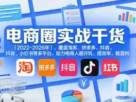 电商圈实战干货（2023-2026年），覆盖淘系、拼多多、抖音、小红书等多平台，助力电商人避开坑、提效率、稳盈利（更新5月29日）