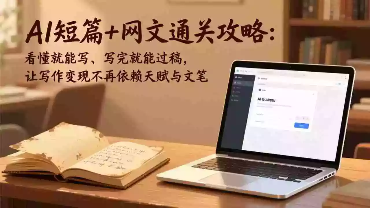 AI短篇+网文通关攻略-更新4月:看懂就能写、写完就能过稿,让写作变现不再依赖天赋与文笔