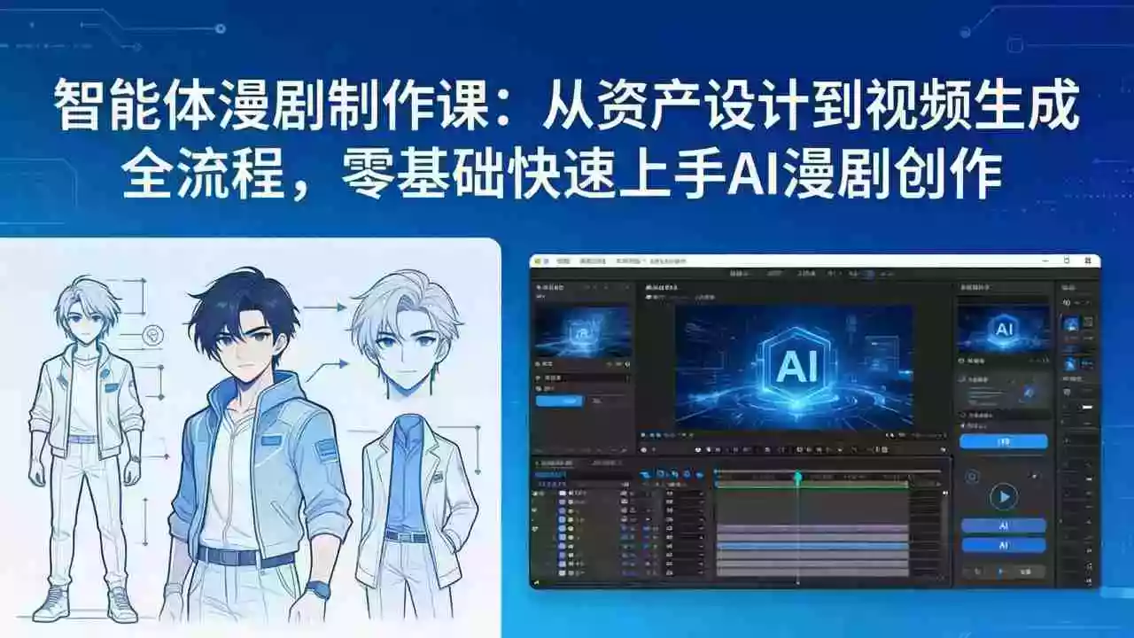 (17709期)智能体漫剧制作课:从资产设计到视频生成全流程,零基础快速上手AI漫剧创作