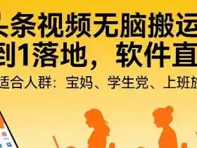 头条视频自动化AI无脑搬运:从0到1落地,软件直接给【揭秘】