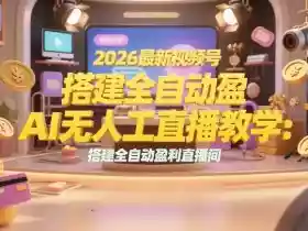 2026最新视频号AI无人直播教学:搭建全自动盈利直播间,低成本开启副业变现
