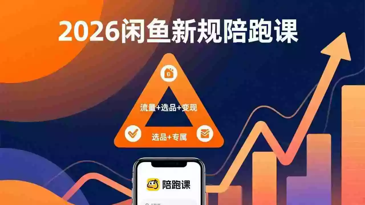 (17483期)2026闲鱼高阶陪跑课全新上线,带你吃透新规玩转选品流量,从零搭建稳定变现盈利体系
