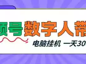 视频号数字人带货,电脑挂G项目,新手小白轻松一天3张+【揭秘】