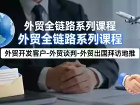 外贸系列课程，外贸开发客户-外贸谈判-外贸出国拜访地推，完成一个外贸链路