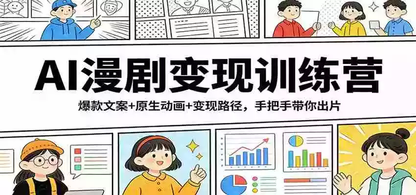 AI漫剧变现训练营:爆款文案+原生动画+变现路径,手把手带你出片