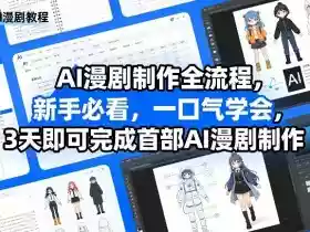 AI漫剧制作全流程,新手必看,一口气学会,3天即可完成首部AI漫剧制作