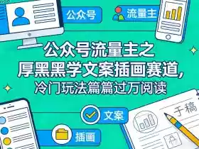 公众号流量主之厚黑学文案插画赛道,冷门玩法篇篇过万阅读