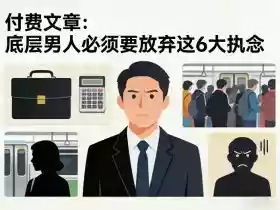 付费文章:底层男人必须要放弃这6大执念