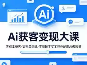 Ai获客变现大课,零成本获客,高客单变现,不花钱不买工具也能用AI做流量