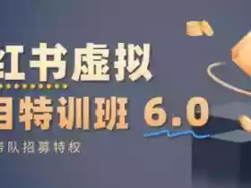 小红书虚拟项目特训课8.0,帮你从0到1打造稳定盈利的店铺,抓住流量红利(更新3月)