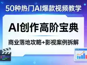 50种热门AI爆款视频教学，AI创作高阶宝典，商业落地攻略+影视案例拆解