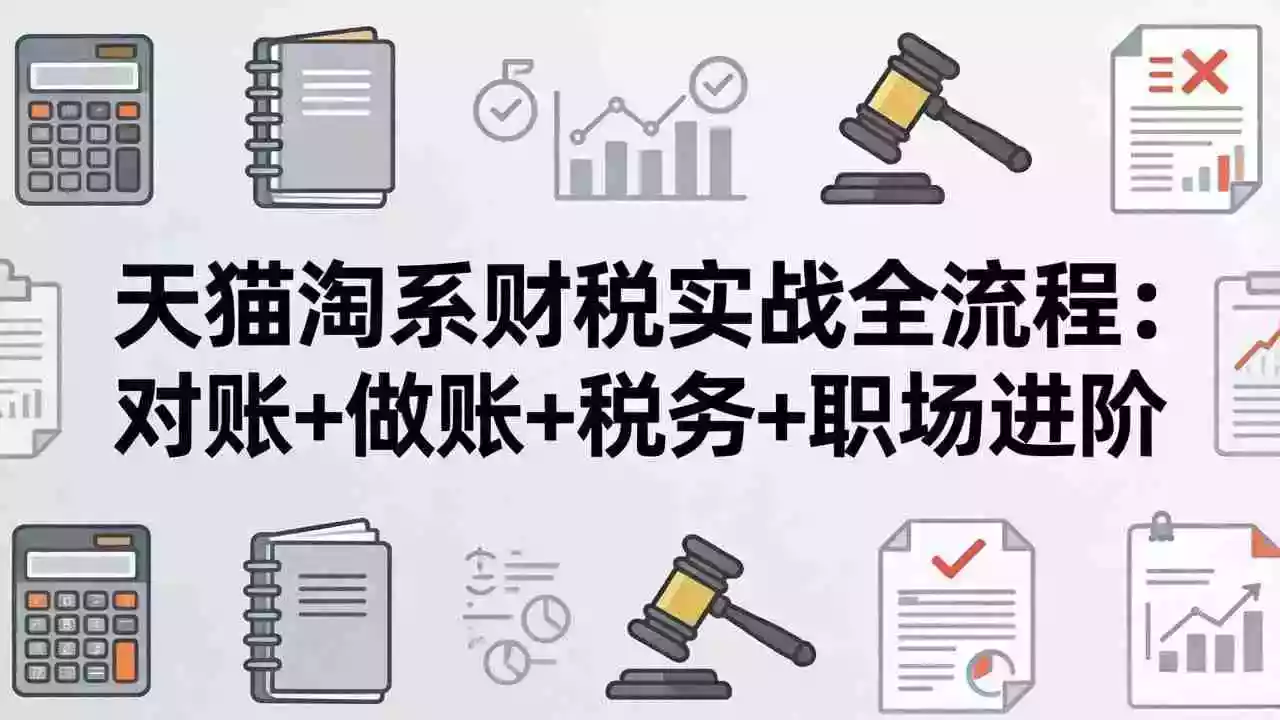 (17676期)天猫淘系财税实战全流程:对账+做账+税务+职场进阶,手把手吃透平台财税每一环