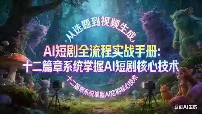 (17620期)AI 短剧全流程实战手册:从选题到视频生成,十二篇章系统掌握 AI 短剧核心技术