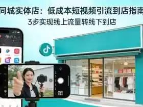 同城实体店,如何低成本把客户从短视频带到线下门店