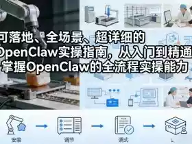 可落地、全场景、超详细的OpenClaw实操指南，从入门到精通，掌握OpenClaw的全流程实操能力