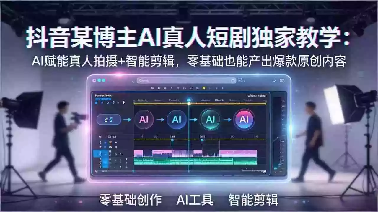(17942期)抖音某博主AI真人短剧独家教学:AI赋能真人拍摄+智能剪辑,零基础也能产出爆款原创内容