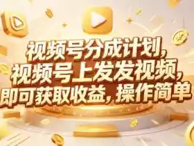 视频号分成计划,599元众筹的Red团队课程,视频号上发发视频,即可获取收益,操作简单